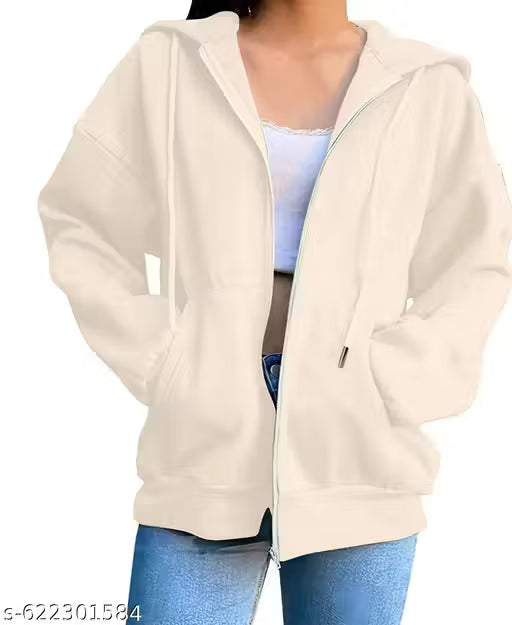 oversized zipper hood jacket